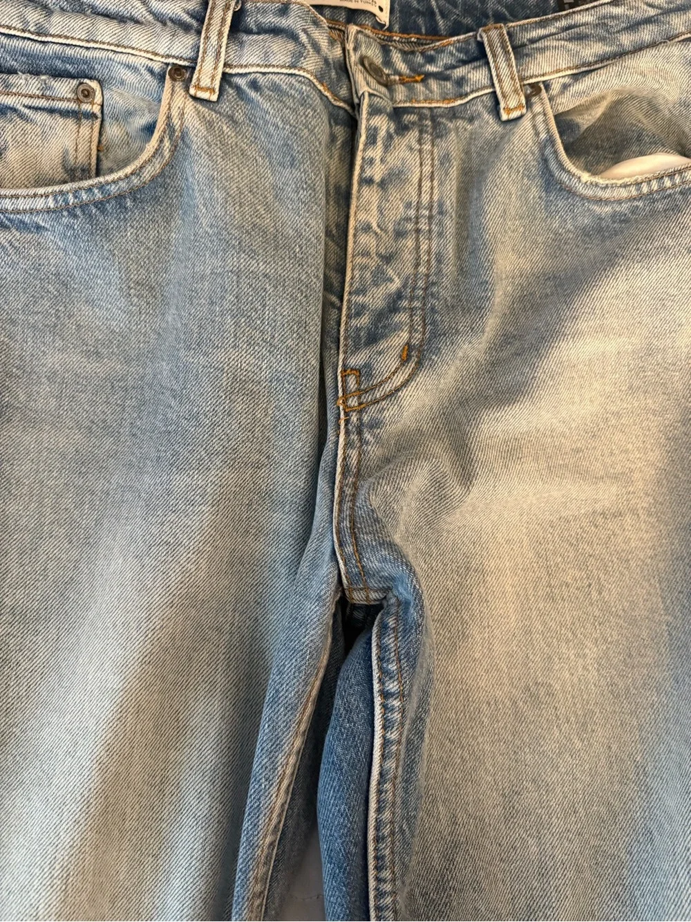 Zara Light Blue Wide-Leg High-Rise Jeans
